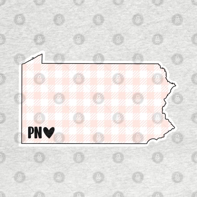 USA States: Pennsylvania (pink plaid) by LetsOverThinkIt